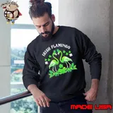 Irish Flamingo St. Patrick’s Day Shamrock Green Luck Charm Sweatshirt
