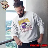 Nice Minnesota Vikings Classic Team Helmet Shirt