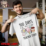 Retro 100 Days Doing Teacher Stuff Funny Teacher Life Unisex