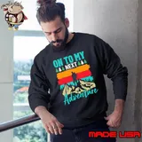 Camping Outdoors On To My Next Adventure Mountain Retro Sweatshirt