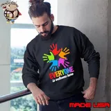 Everyone Is Welcome Here Lesbian Hand Color Sweatshirt