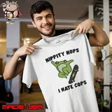 Hippity Hops I Hate Cops Frog Skate Shirt