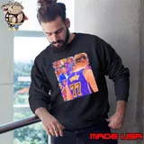 LA Lakers Luka Doncic looking Nico Harrison coach Dallas Mavericks Sweatshirt