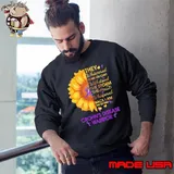 They Whispered Her You Cant Withstand The Storm She Back Sunflower Crohns Disease Awareness Sweatshirt