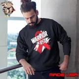 We can Beat this Together Red Ribbon Blood Cancer Awareness Sweatshirt