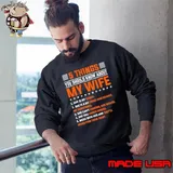 5 Things You Should Know About My Wife She Is My Queen She Is A Bit Crazy And Scares Stars Sweatshirt