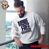 Chaney Johnson wearing More Free Breakfast shirt