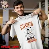 Detroit Tigers Mickey Mouse just a nurse who loves and Disney Baseball Unisex