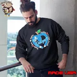 Los Angeles Dodgers Teach Love Inspire Teaching Is A Work Of Heart Apple Sweatshirt