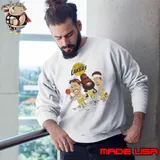 Los Angeles Lakers LeBron James Luka Doncic And Austin Reaves Funny Cartoons Sweatshirt