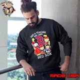 Peanuts just a teacher who loves Boston Red Sox shirt
