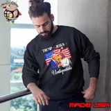 Trump And Jesus Unstoppable American Flag Shirt