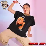 Stephen Curry NBA big face signature shirt