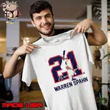 Teambrown Warren Spahn Baseball Hall Of Fame Member Signature Unisex