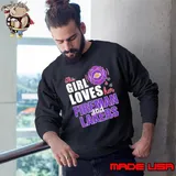 This girl loves her fireman and Los Angeles Lakers shirt