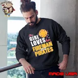 This girl loves her fireman and Pittsburgh Pirates shirt