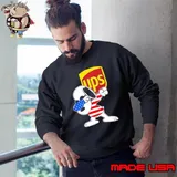 Ups Snoopy dabbing character logo usa flag shirt