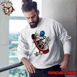 Fitted Madness cartoon mascot Sweatshirt
