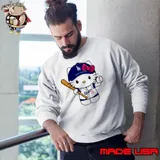 Los Angeles Dodgers Hello Kitty Hello Kitty Baseball Sweatshirt