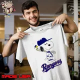 Texas Rangers Snoopy Baseball funny cartoon Unisex