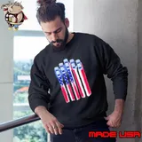 USA sports race car flag Sweatshirt