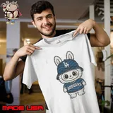 Labubu vs Los Angeles Dodgers MLB Baseball funny meme sports lovers shirt