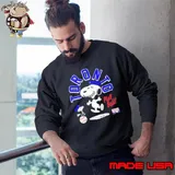 Snoopy Peanuts Ripple Junction Milwaukee Baseball Graphic Sweatshirt