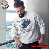 Stitch coffee didn’t care yesterday don’t give a shit today probably won’t give a fuck tomorrow shirt