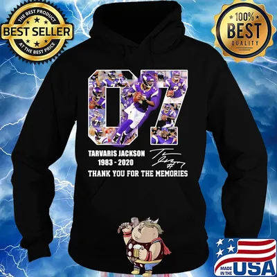 07 tarvaris jackson 1983 2020 thank you for the memories signature s Hoodie