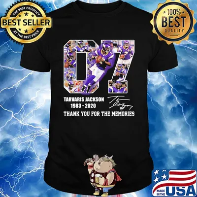 07 tarvaris jackson 1983 2020 thank you for the memories signature shirt