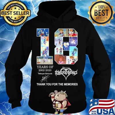 18 years of 2002 2020 disney kingdom hearts tetsuya nomura thank you for the memories signature s Hoodie