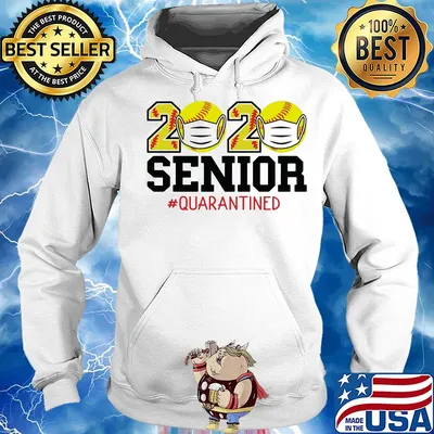 2020 baseball mask senior quarantined s Hoodie