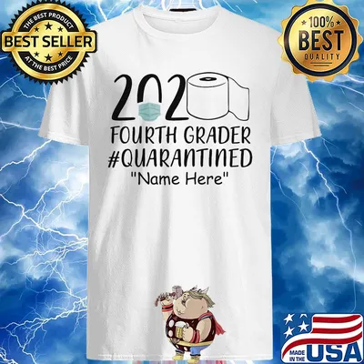 2020 Second Grader Quarantined Name Here Toilet Paper Covid-19 shirt