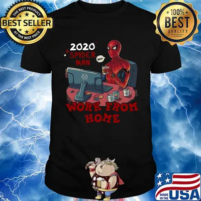 2020 spider man work from home shirt