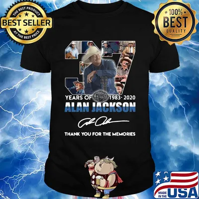37 years of 1983-2020 Alan Jackson signature thank you for the memories shirt