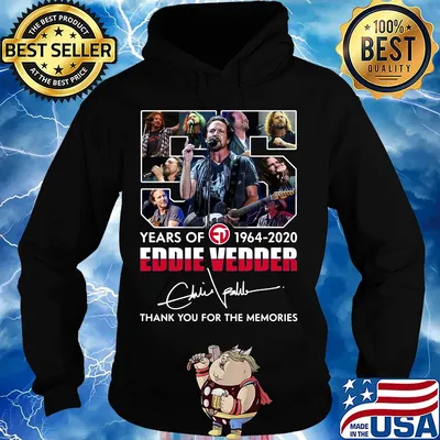 55 years of 1964 2020 eddie vedder thank you for the memories signature s Hoodie