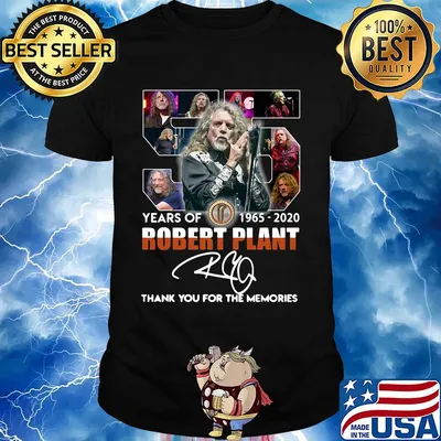 55 years of 1965-2020 Robert Plant signature thank you for the memories shirt