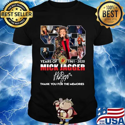 59 years of 1961-2020 Mick Jagger signature thank you for the memories shirt
