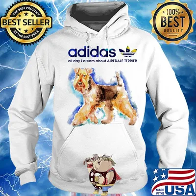 Adidas all day I dream about Airedale Terrier Colorful s Hoodie