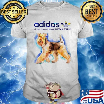 Adidas all day I dream about Airedale Terrier Colorful shirt
