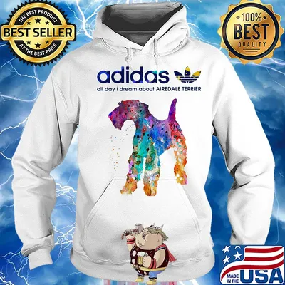 Adidas all day I dream about Airedale Terrier s Hoodie