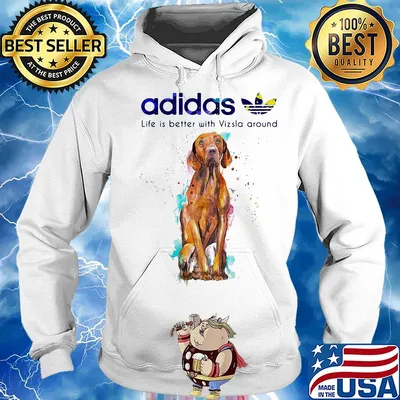 Adidas all day I dream about Vizsla around s Hoodie
