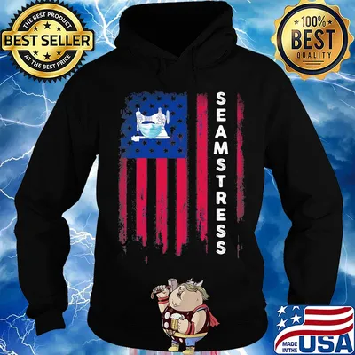 American sew mask seamstress s Hoodie