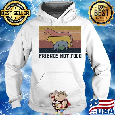 Animal Friends not food vintage s Hoodie