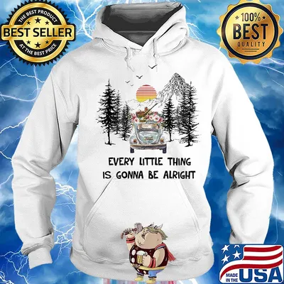 Antique car every little thing gonna be alright flowers s Hoodie