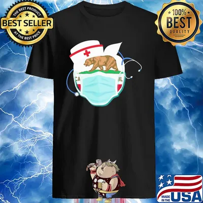 Apple Nurse California Flag Covid-19 shirt