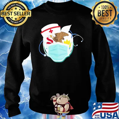 Apple Nurse Illinois Flag Covid-19 s 17