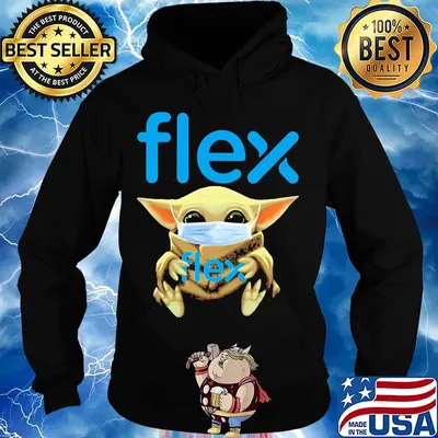 Baby Yoda face mask hug Flex s Hoodie