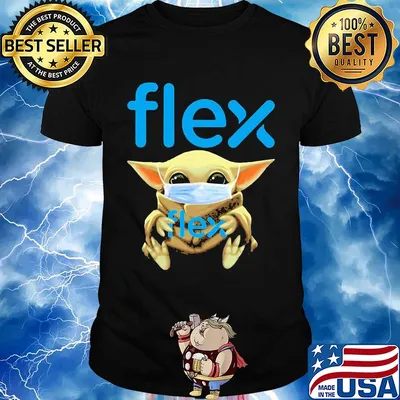Baby Yoda face mask hug Flex shirt