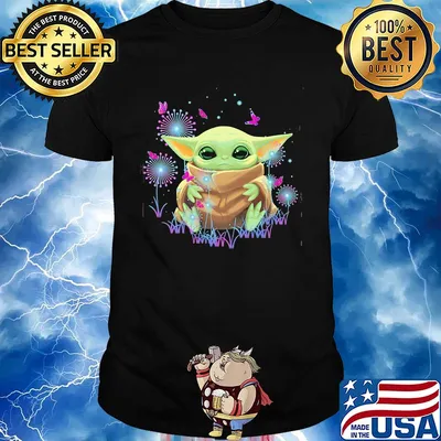 Baby Yoda Hug Dandelion Flower shirt